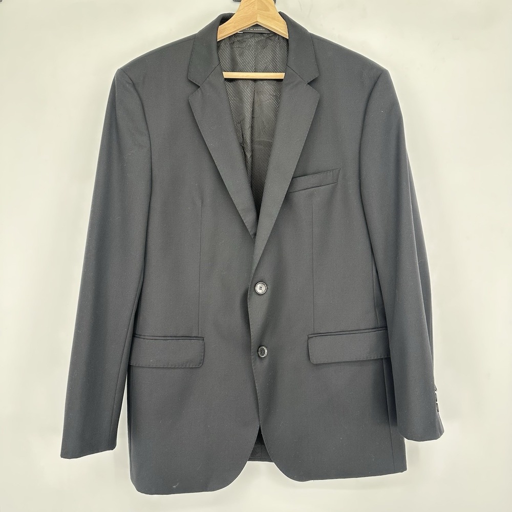Hugo Boss James 3 Sport Coat Mens 42R Black 100% Virgin Wool Blazer Jacket